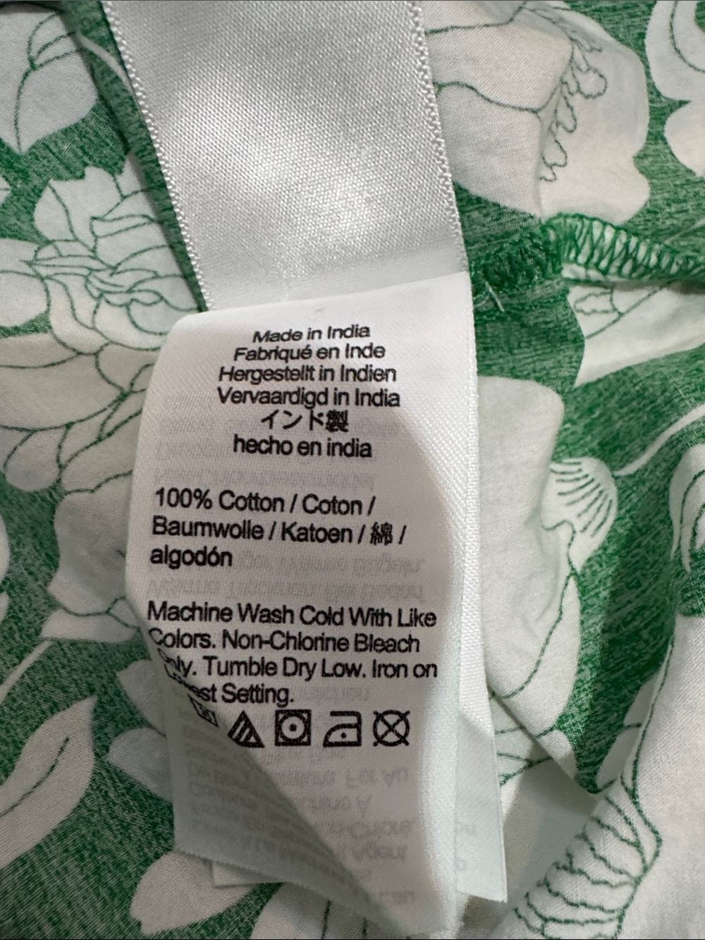 J.Crew Re-Imagined Green & White Floral Top – Size S - Picture 5 of 5
